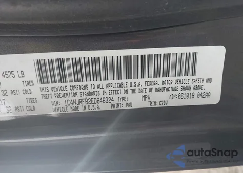 2014 Jeep Patriot Latitude from USA, damaged, VIN 1C4NJRFB2ED846324
